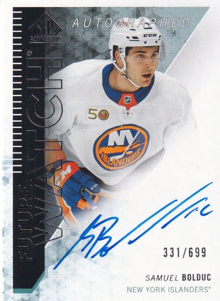 AUTO RC karta SAMUEL BOLDUC 23-24 SP Authentic 13-14 Retro Autographed Future Watch /699